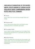 VARCAROLIS FOUNDATIONS OF PSYCHIATRIC&NewLine;MENTAL HEALTH NURSING BY JORDAN HALTER&NewLine;2026 MOCK PAPER COMPREHENSIVE REVIEW&NewLine;NOTES ANALYTICAL SUMMARY
