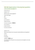BSN 465 Opportunities in Nursing Exam questions&NewLine;and answers Graded A&plus;&NewLine;Political Activism&colon;&NewLine;Question 1 of 4&NewLine;Which are types of basic legislation&quest;&NewLine;Select all that 