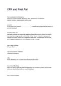 CPR and First Aid 2026&sol;2027 Questions And Correct  Detailed  Answers With Rationales&NewLine;