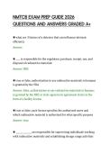 NMTCB EXAM PREP GUIDE 2026&NewLine;QUESTIONS AND ANSWERS GRADED A&plus;