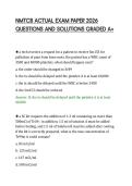 NMTCB ACTUAL EXAM PAPER 2026&NewLine;QUESTIONS AND SOLUTIONS GRADED A&plus;