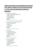 COMPUTER ARCHITECTURE EXAMINATION QUESTIONS &NewLine;AND CORRECT ANSWER WITH EXPLANATION GRADED &NewLine;A&plus; STUDY GUIDE 