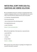 NMTCB FINAL SCRIPT PAPER 2026 FULL&NewLine;QUESTIONS AND VERIFIED SOLUTIONS&NewLine;