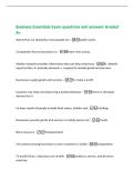 Business Essentials Exam questions and answers Graded&NewLine;A&plus;&NewLine;Wants that are shared by many people are -public wants&NewLine;Competition forces businesses to -lower their prices&period;&NewLine;Market research provides information that can help a business -a&period; identify&NewLine;opportuni