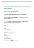 Business Systems Test 2 &lpar;BSA 2100&rpar; Exam questions and&NewLine;answers Graded A&plus;&NewLine;Which of the following is a function of an Internet service provider&quest;&NewLine;a&rpar; It serves as a user's gateway to the Internet&period;&NewLine;b&rpar; It connects computers within a LAN&period;&NewLine;c&rpar; It descri