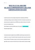 WGU D115 OA AND PRE&NewLine;OA 2026&vert;COMPREHENSIVE Q&A FOR&NewLine;CERTIFICATION SUCCESS&NewLine;