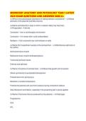 MIDWIFERY ANATOMY AND PHYSIOLOGY YEAR 1 LATEST 2026 EXAM QUESTIONS AND ANSWERS