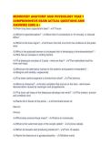 MIDWIFERY ANATOMY AND PHYSIOLOGY YEAR 1 COMPREHENSIVE EXAM ACTUAL QUESTIONS AND ANSWERS SURE A&period;pdf&NewLine;&NewLine;1&period; 