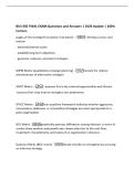 BUS 450 FINAL EXAM Questions and Answers &vert; 2026 Update &vert; 100&percnt;&NewLine;Correct&period;&NewLine;stages of the strategy-formulation framework &colon; -- develop a vision and&NewLine;mission&NewLine;- external&sol;internal audits&NewLine;- establish long-term objectives&NewLine;- generate&comma; evaluate&comma; and select strate