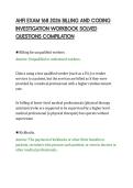 AHFI EXAM 168 2026 BILLING AND CODING &NewLine;INVESTIGATION WORKBOOK SOLVED &NewLine;QUESTIONS COMPILATION