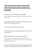 AHFI EXAM 168 2026 HEALTHCARE FRAUD &NewLine;DETECTION PRACTICE SET ANSWERS FULL &NewLine;SOLUTION