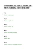 AHFI EXAM 168 2026 MEDICAL AUDITING AND &NewLine;RISK ANALYSIS DRILL PACK ANSWER SHEET 