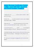 Adobe Photoshop Certification Exam Review&period; Latest 2026-2027&period; Questions and Correct Answers&period; Graded A