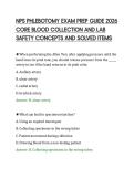 NPS PHLEBOTOMY EXAM PREP GUIDE 2026&NewLine;CORE BLOOD COLLECTION AND LAB&NewLine;SAFETY CONCEPTS AND SOLVED ITEMS&NewLine;