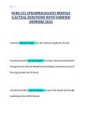 NURS 251 &lpar;PHARMACOLOGY&rpar; MODULE&NewLine;1&vert;ACTUAL QUESTIONS WITH VERIFIED&NewLine;ANSWERS 2026