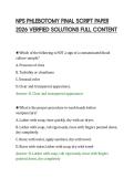 NPS PHLEBOTOMY FINAL SCRIPT PAPER&NewLine;2026 VERIFIED SOLUTIONS FULL CONTENT