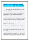 Adobe Illustrator Test Questions and Correct Answers 2026-2027&period; Graded A