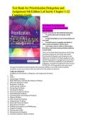 Test Bank for Prioritization Delegation and  &NewLine;Assignment 4th Edition LaCharity Chapter 1-22 &NewLine;Complete Guide &NewLine;Test Bank Prioritization&comma; &NewLine;Delegation&comma; and Assignment &NewLine;4th Edition