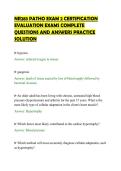 NR283 PATHO EXAM 2 CERTIFICATION&NewLine;EVALUATION EXAMS COMPLETE&NewLine;QUESTIONS AND ANSWERS PRACTICE&NewLine;SOLUTION&NewLine;