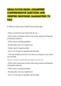 NR283 PATHO EXAM 2 EXAMPREP&NewLine;COMPREHENSIVE QUESTIONS AND&NewLine;VERIFIED RESPONSES GUARANTEED TO&NewLine;PASS&NewLine;