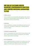 NRF RISE UP CUSTOMER SERVICE&NewLine;EXAMPREP COMPREHENSIVE QUESTIONS&NewLine;AND VERIFIED RESPONSES GUARANTEED&NewLine;TO PASS
