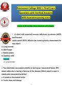 Rasmussen College MDC 1 Final Exam &lpar;2026&sol;2027&rpar; Consist of 100&plus; multiple choice Questions with Verified Answers 100&percnt; Guarantee passing score