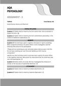&lbrack;&lbrack;Assignment 3&colon; Social Influence&comma; Memory and Attachment Study Guide Revision Notes 2025&sol; 2026 100&percnt; Verified with Correct Questions and Answers&rsqb;&rsqb;