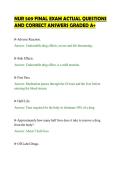 NUR 509 FINAL EXAM ACTUAL QUESTIONS&NewLine;AND CORRECT ANSWERS GRADED A&plus;