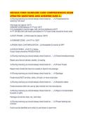 NEVADA FOOD HANDLERS CARD COMPREHENSIVE EXAM UPDATED QUESTIONS AND ANSWERS SURE