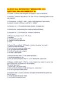 ILLINOIS REAL ESTATE STUDY EXAM GUIDE 2026 QUESTIONS AND ANSWERS SURE A&period;pdf