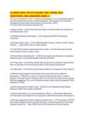 ILLINOIS REAL ESTATE EXAMS TEST PAPER 2026 QUESTIONS AND ANSWERS SURE A&period;pdf