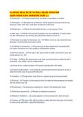 ILLINOIS REAL ESTATE FINAL EXAM UPDATED QUESTIONS AND ANSWERS SURE A&period;pdf