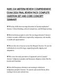 NURS 334 MIDTERM REVIEW COMPREHENSIVE&NewLine;EXAM 2026 FINAL REVIEW PACK COMPLETE&NewLine;QUESTION SET AND CORE CONCEPT&NewLine;SUMMARY