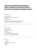 CONTRACT LAW EXAMINATION QUESTIONS AND &NewLine;CORRECT ANSWER WITH EXPLANATION GRADED A&plus; &NewLine;STUDY GUIDE 