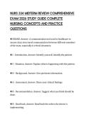 NURS 334 MIDTERM REVIEW COMPREHENSIVE&NewLine;EXAM 2026 STUDY GUIDE COMPLETE&NewLine;NURSING CONCEPTS AND PRACTICE&NewLine;QUESTIONS