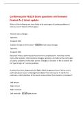 Cardiovascular NCLEX Exam questions and answers&NewLine;Graded A&plus;&vert; latest update&NewLine;Which of the following are most likely to be early signs of cardiac problems in&NewLine;older persons&quest; &lpar;Select all that apply&period;&rpar;&NewLine;Mental status changes&NewLine;Agitation&NewLine;Frequent falls&NewLine;Sudden c