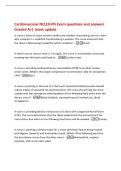 Cardiovascular NCLEX-PN Exam questions and answers&NewLine;Graded A&plus;&vert; latest update&NewLine;A nurse is asked to assist another health care member in providing care to a client&NewLine;who is placed in a modified Trendelenburg's position&period; The nurse interprets that&NewLine;the 