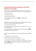Cardiovascular NCLEX Exam questions and answers&NewLine;Graded A&plus;&vert; latest update&NewLine;The home care nurse is teaching the patient how to best monitor his edema&period;&NewLine;What is the best method for a patient at home to monitor his peripheral edema&quest;&NewLine;A&period; Checking for pitting