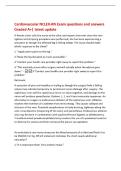 Cardiovascular NCLEX-RN Exam questions and answers&NewLine;Graded A&plus;&vert; latest update&NewLine;A female client calls the nurse at the clinic and reports that ever since the vein&NewLine;ligation and stripping procedure was performed&comma; she has been experiencing a&NewLine;sensation as tho