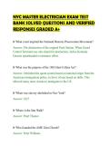 NYC MASTER ELECTRICIAN EXAM TEST&NewLine;BANK SOLVED QUESTIONS AND VERIFIED&NewLine;RESPONSES GRADED A&plus;