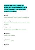 WALL STREET PREP FINANCIAL&NewLine;MODELING COMPREHENSIVE STUDY&NewLine;GUIDE COMPLETE QUESTIONS AND&NewLine;CORRECT ANSWERS&NewLine;