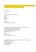  Test Bank for Physics&comma; 12th Edition by John D&period; Cutnell&comma; Kenneth W&period; Johnson&comma; David Young & Shane Stadler &vert; Complete Chapters