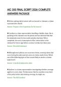 AIC 300 FINAL SCRIPT 2026 COMPLETE &NewLine;ANSWERS PACKAGE
