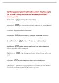 Cardiovascular System & Heart Anatomy Key Concepts&NewLine;for NCLEX Exam questions and answers Graded A&plus;&vert;&NewLine;latest update&NewLine;Endocardium -Inner lining of heart chambers&NewLine;Myocardium -Thick muscular middle layer responsible for pumping action&NewLine;Epicardium -Outer laye