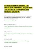 WASHINGTON PESTICIDE LAWS AND&NewLine;SAFETY FINAL PAPER 2026 213 QUESTIONS&NewLine;AND ACCURATE ANSWERS PREMIUM&NewLine;RESOURCE GRADED A&plus;