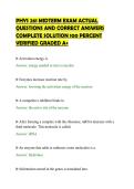 PHYS 261 MIDTERM EXAM ACTUAL&NewLine;QUESTIONS AND CORRECT ANSWERS&NewLine;COMPLETE SOLUTION 100 PERCENT&NewLine;VERIFIED GRADED A&plus;&NewLine;