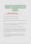 CMN 572 UNIT 1 EXAM QUESTIONS & &NewLine;ANSWERS &vert; BEST 2026 UPDATE &vert; 100&percnt; &NewLine;CORRECT - UNIVERSITY OF SOUTH &NewLine;ALABAMA&period; &NewLine;GRADED A&plus;