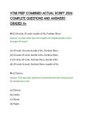 VTNE PREP COMBINED ACTUAL SCRIPT 2026&NewLine;COMPLETE QUESTIONS AND ANSWERS&NewLine;GRADED A&plus;