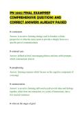 PN 2002 FINAL EXAMPREP&NewLine;COMPREHENSIVE QUESTIONS AND&NewLine;CORRECT ANSWERS ALREADY PASSED&NewLine;