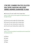 VTNE PREP COMBINED PRACTICE SOLUTION&NewLine;2026 TESTED QUESTIONS AND EXPERT&NewLine;VERIFIED ANSWERS GUARANTEED TO PASS